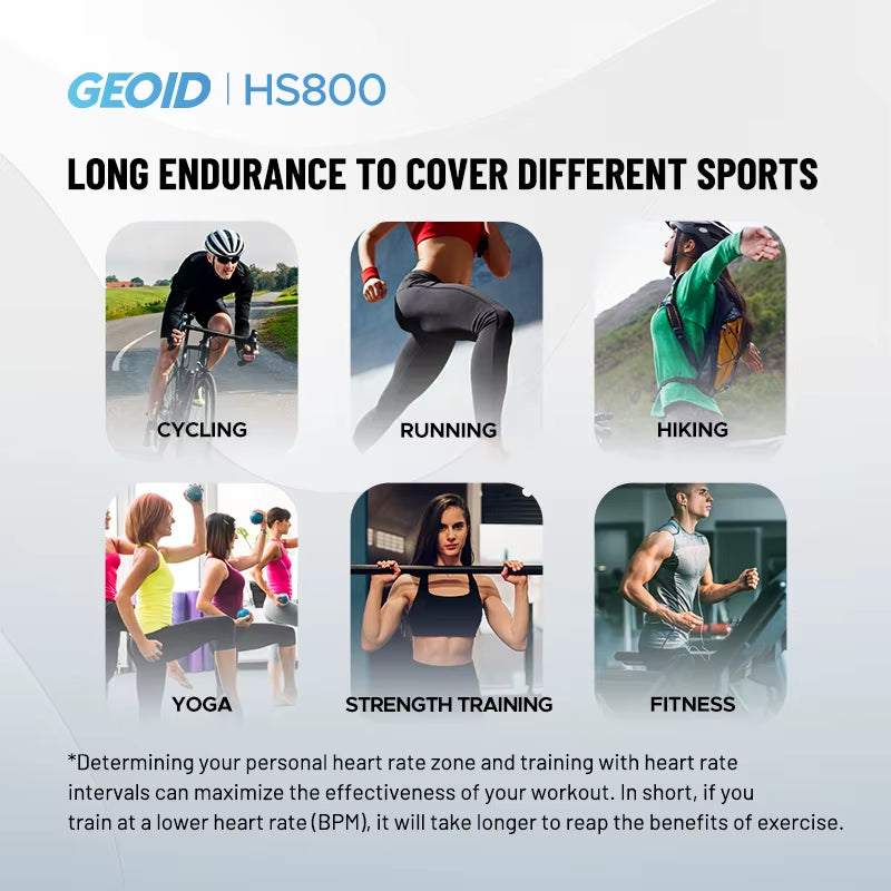 GEOID Armband Heart Rate Monitor HS800 HRM Fitness Tracker HR Sensor HS500 Chest Strap Exercise Cycling Sport Yoga Accessories